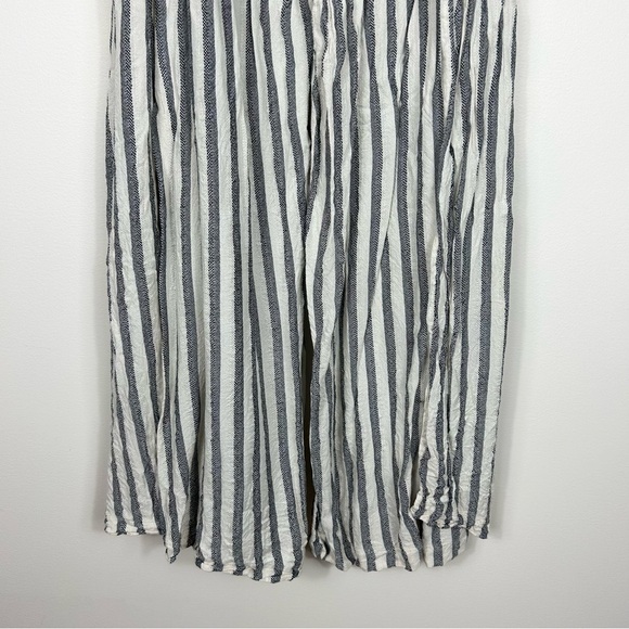 Becca By Rebecca Virtue Gateway Cover-up Swim Pant Wide Split Leg Gray Stripe M - Picture 7 of 10